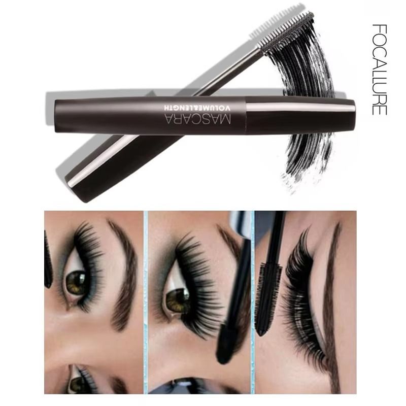 FOCALLURE Volume Mascara Lasting Styling Waterproof Quick Dry Black Curling Lengthen Long Eyelash Silk Eyelashes Extension