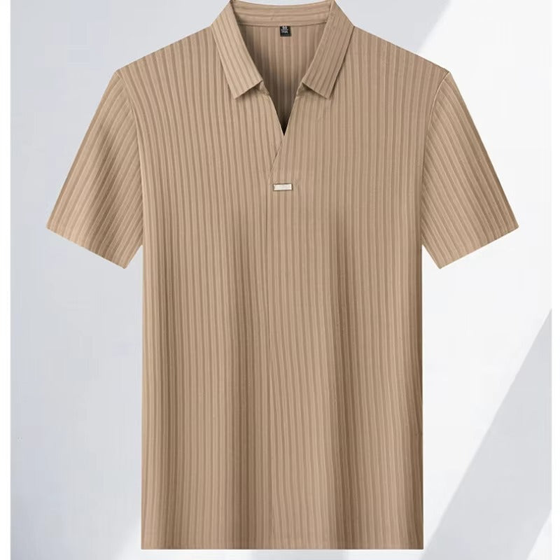 Camisas De Hombre Spring Shrimp New Elastic Collar T-shirt for Men's Clothing High Quality Plain Casual Men's T-shirt Slim Fit