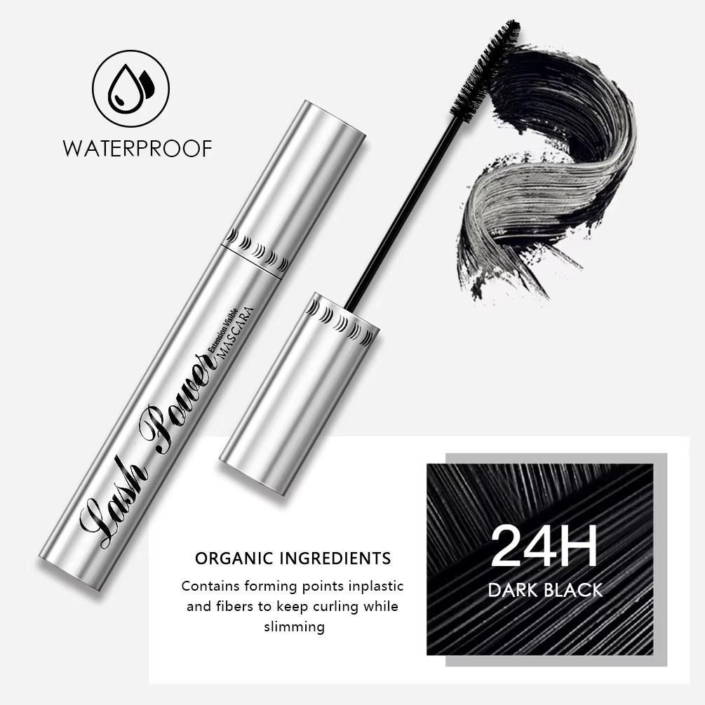 QIBEST Waterproof Rimel 4D Silk Fiber Lash Mascara Waterproof Lasting Rimel Macara Lengthens Eyelash Growth Lash Lift Bulklash