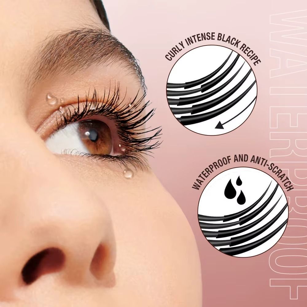 O.TWO.O 4D Mascara Waterproof Extra Volume Long -lasting Hyper-Curl Lengthening Eyelash Non-smudging Eyelashes Black Mascara