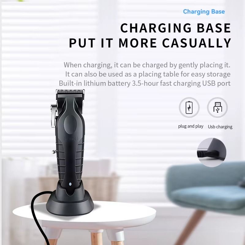 2500mah Lithium Battery Adjustable Trimmer Kemei Km-2296 Usb Rechargeable Cordless Electric Body Groin Hair Trimmer For Men