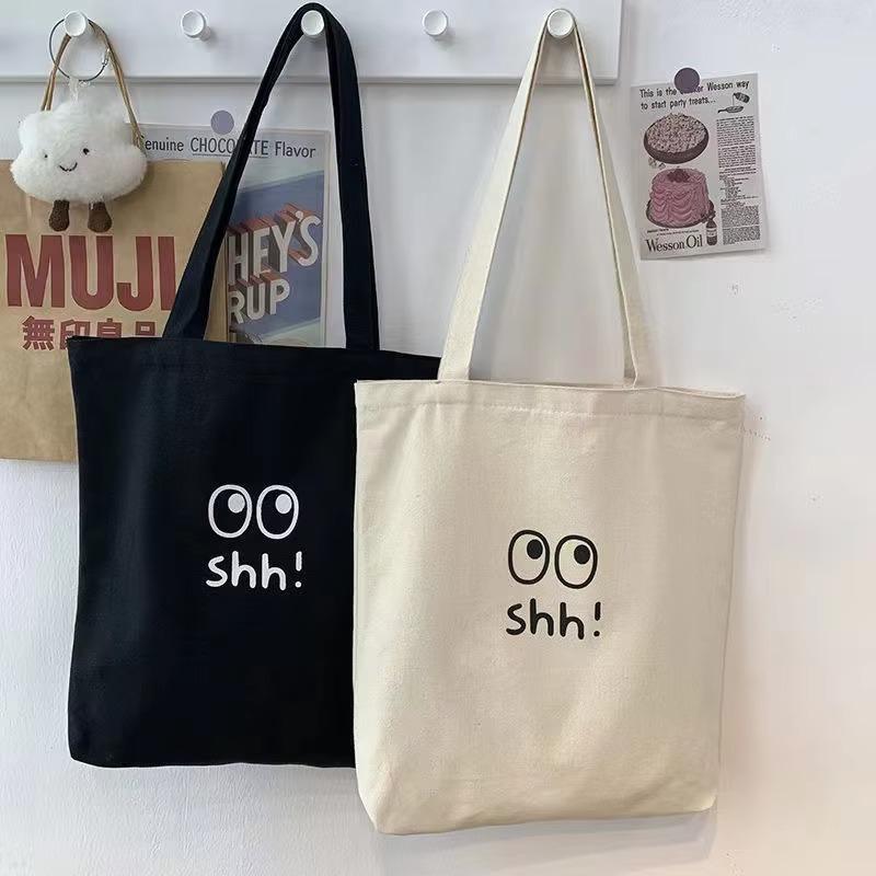Simple Painting Large Capacity Canvas Handbag Daily Single Shoulder Bag