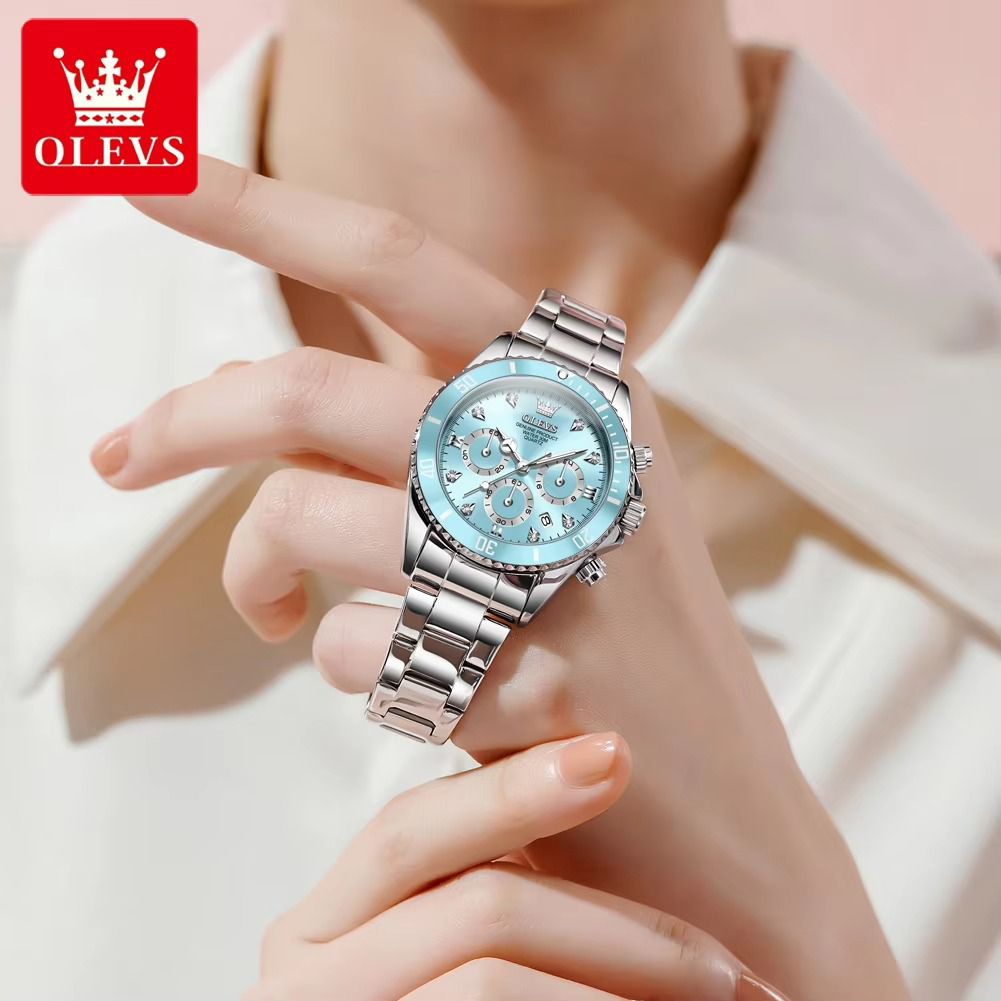 OLEVS 5632 Womens Watch Elegant Luxury Quartz Watch Zircon Scale Waterproof Luminous Automatic Date Ladies Watch Gifts Original