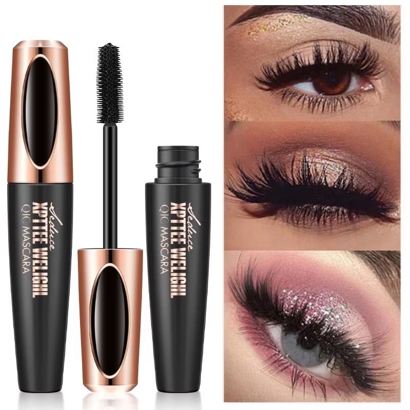 1PC 4D Silk Fiber Lash Curling Mascara for Eyelash Extension Black Thick Long Waterproof Eye Lashes Mascara Makeup Cosmetics
