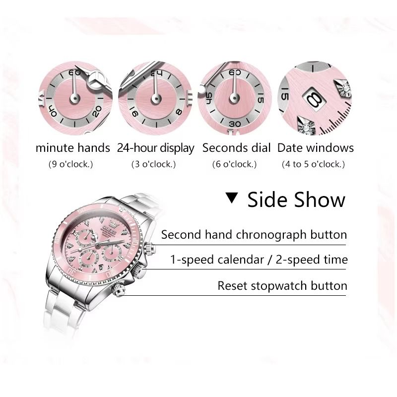 OLEVS 5632 Womens Watch Elegant Luxury Quartz Watch Zircon Scale Waterproof Luminous Automatic Date Ladies Watch Gifts Original