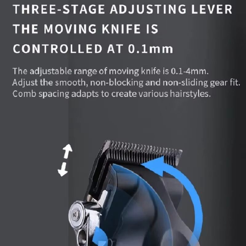 2500mah Lithium Battery Adjustable Trimmer Kemei Km-2296 Usb Rechargeable Cordless Electric Body Groin Hair Trimmer For Men