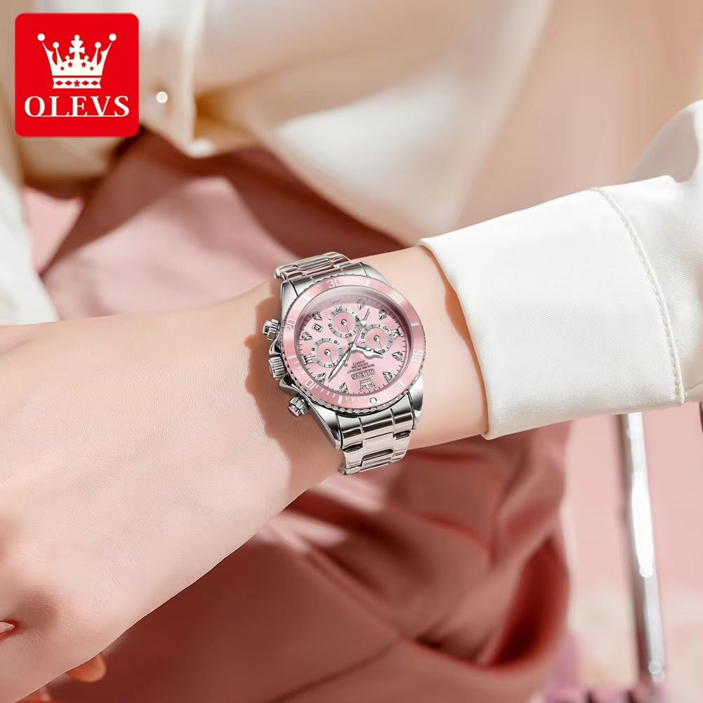 OLEVS 5632 Womens Watch Elegant Luxury Quartz Watch Zircon Scale Waterproof Luminous Automatic Date Ladies Watch Gifts Original