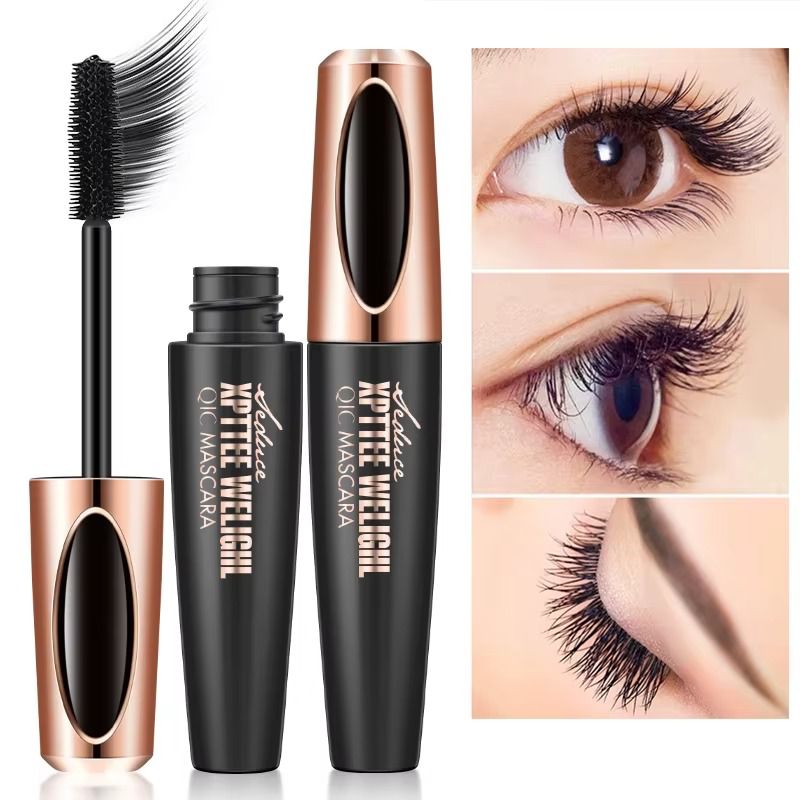 1PC 4D Silk Fiber Lash Curling Mascara for Eyelash Extension Black Thick Long Waterproof Eye Lashes Mascara Makeup Cosmetics