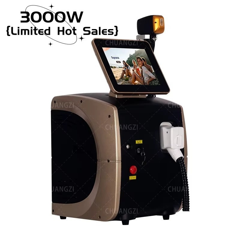 2024 Big Power 3500w ice professional laser diode hair remove 755 1064 808 diode laser hair removal machine
