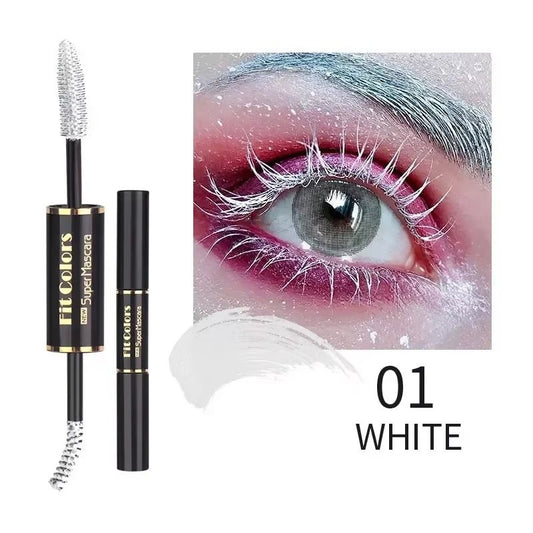 Double Head Colorful Mascara Waterproof Eyelashes Extension Thick Curling Quick Dry Long-lasting Blue Purple White Mascara