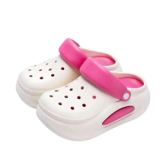 PVC Bottom Ladies Slippers EVA Insoles Pa Cha Dog Outdoor Wear DIY Match Student Slippers Unisex Slip-On Shoes