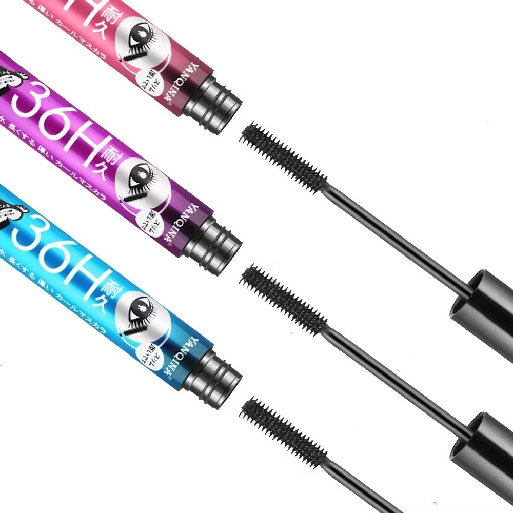 YANQINA 36H Black Waterproof Mascara Silk Fiber Lash 3D Makeup Eyelash Extension Black Thick Lengthening Cosmetic Eye Lashes