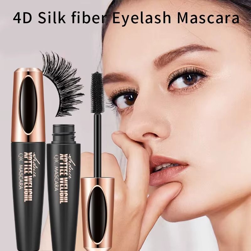 1PC 4D Silk Fiber Lash Curling Mascara for Eyelash Extension Black Thick Long Waterproof Eye Lashes Mascara Makeup Cosmetics