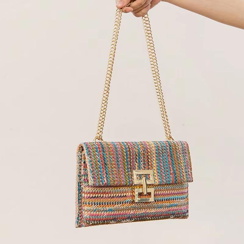 Straw Woven Clutch Handbags for Women Raffia Crochet Beach Rattan Causal Lady Party Wedding Evening Bag New Summer Purse Wallet