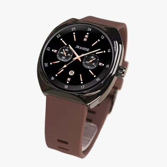2025 Hot Sale Women Quartz Watch Luxury Rose Glod Silicone Band, 3ATM Waterproof Slim Dress Watch For Ladies, Festival Gift +Box