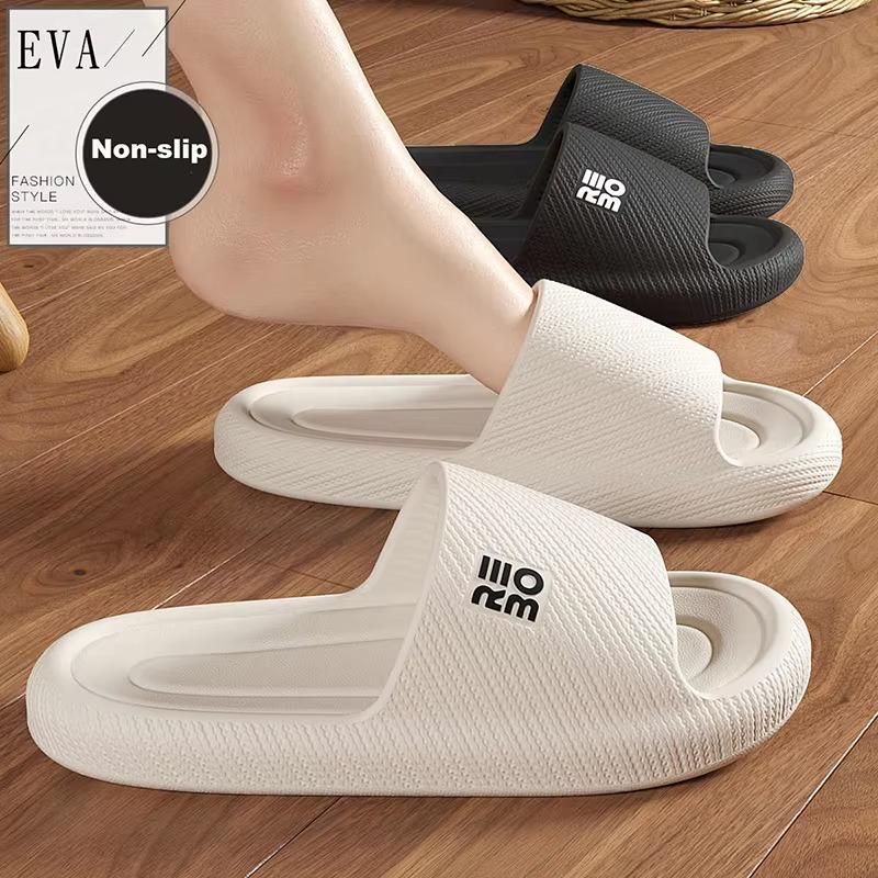 Soft Sole Eva Home Slippers Women Indoor Mute Non Slip Bathroom Slides Couple Lightweight Summer Beach Flip Flops Flat Sandals