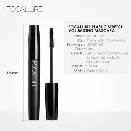 FOCALLURE Volume Mascara Lasting Styling Waterproof Quick Dry Black Curling Lengthen Long Eyelash Silk Eyelashes Extension
