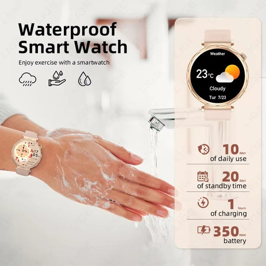 LIGE Fashion Smart Watch Ladies Gift 1.6'' HD Bluetooth Call Wristwatch Women's Health Sports Fitness Smartwatch For Android IOS