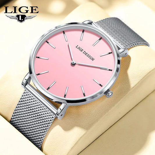 LIGE New Women Dress Quartz Watch Best Selling Women Watches for Women Luxury Brand Simple Elegant Waterproof Watch Dropshipping