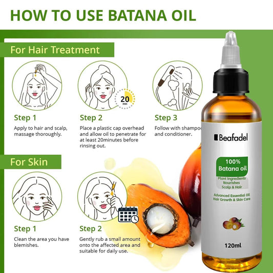 Batana Oil Hair Growth for Men Women Fast Growing Products Essential Oils Ginger Anti Hair Loss Scalp Treatment Hair Care 120ml
