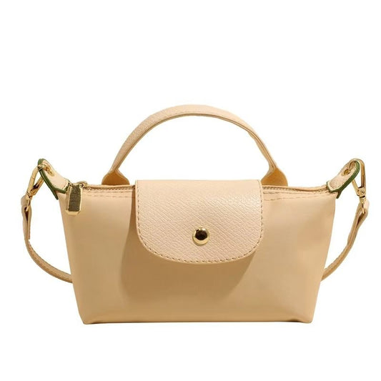 2025 summer lightweight shoulder crossbody bag, fashionable women's bag, plaid canvas, personalized and versatile dumpling bag