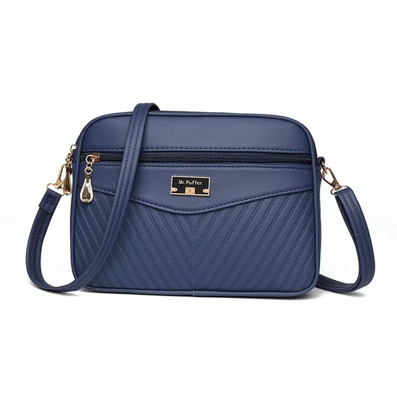 2024 New Summer Women's Handbag Skew Cross Underarm Bag with Foreign Trade Printing One Shoulder Small Square Bag