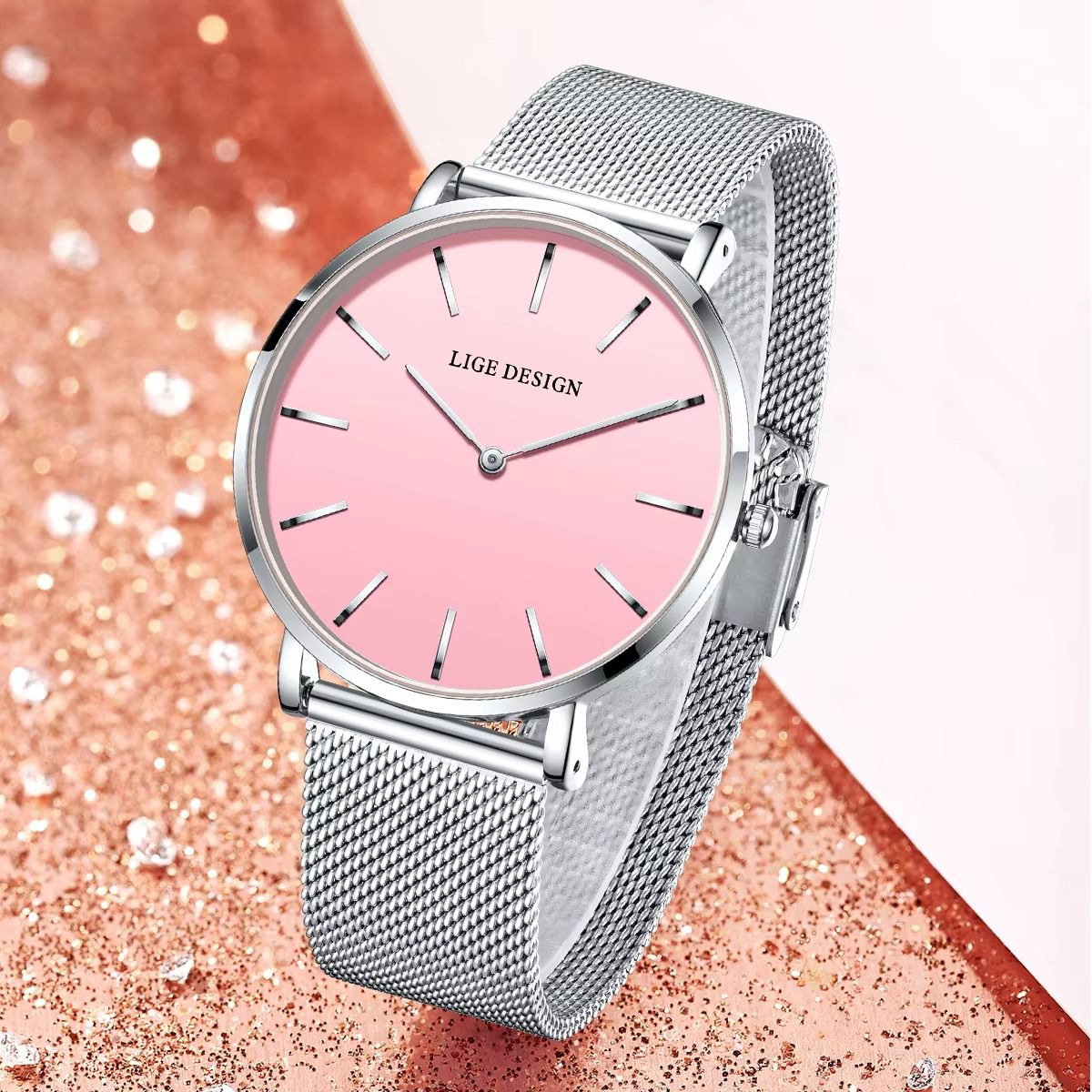 LIGE New Women Dress Quartz Watch Best Selling Women Watches for Women Luxury Brand Simple Elegant Waterproof Watch Dropshipping